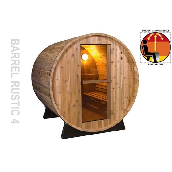 Sauna Barrel Rustic 4 FT