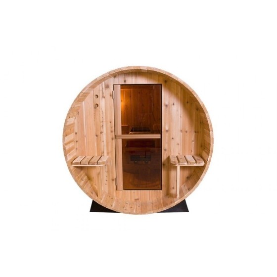 Sauna Barrel Rustic 7+1 FT - vue de coupe