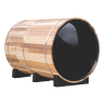 Sauna Barrel Panorama 2400 - vue de coté Sauna Barrel Panorama 2400 - vue de coté