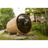 Sauna Barrel Panorama 2400 - en extérieur Sauna Barrel Panorama 2400 - en extérieur