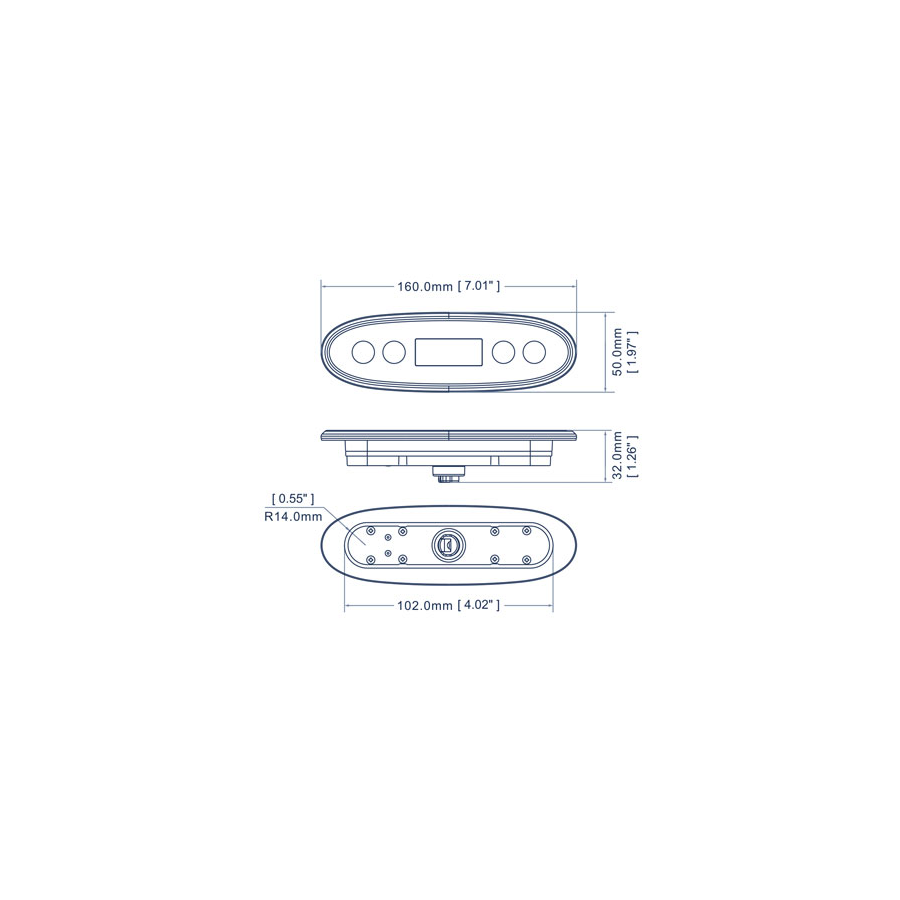 Panneau de commande PB557 JOYONWAY - plan dessin du produit Panneau de commande PB557 JOYONWAY - plan dessin du produit