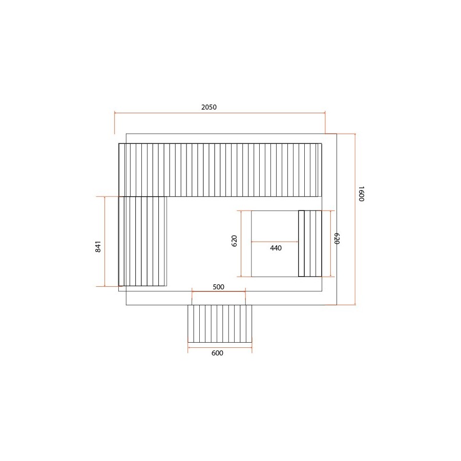 Sauna Gaïa - Bella - plan sauna Sauna Gaïa - Bella - plan sauna