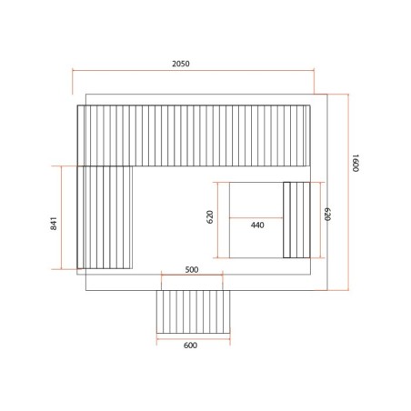 Sauna Gaïa - Bella - plan sauna