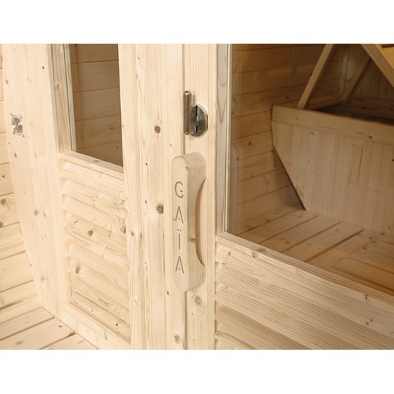Sauna Gaïa - Luna - porte du sauna