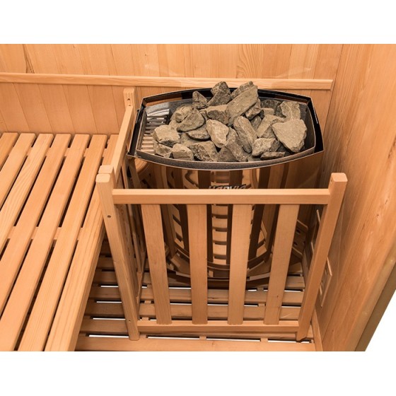 Sauna traditionnel Sense 4 places - pierres de lave