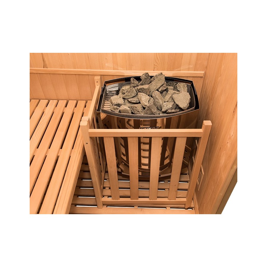 Sauna traditionnel Sense 4 places - pierres de lave Sauna traditionnel Sense 4 places - pierres de lave