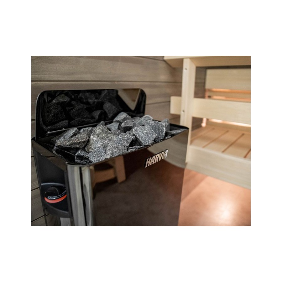 Poêle Harvia Wall Black 6kW - zoom sur le poele Poêle Harvia Wall Black 6kW - zoom sur le poele