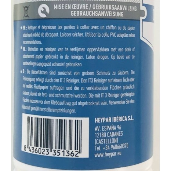 Décapant Colle Pvc Gel Bleu - mode d'emploi