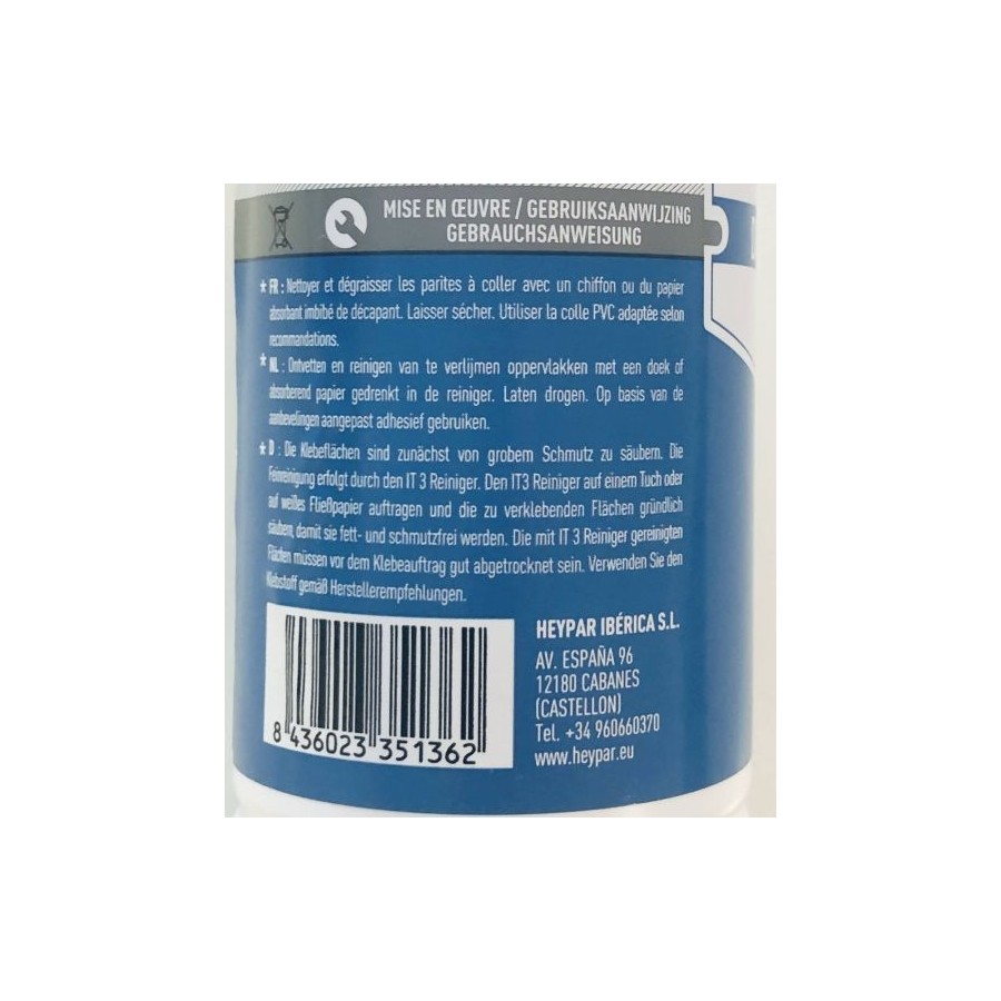 Décapant Colle Pvc Gel Bleu - mode d'emploi