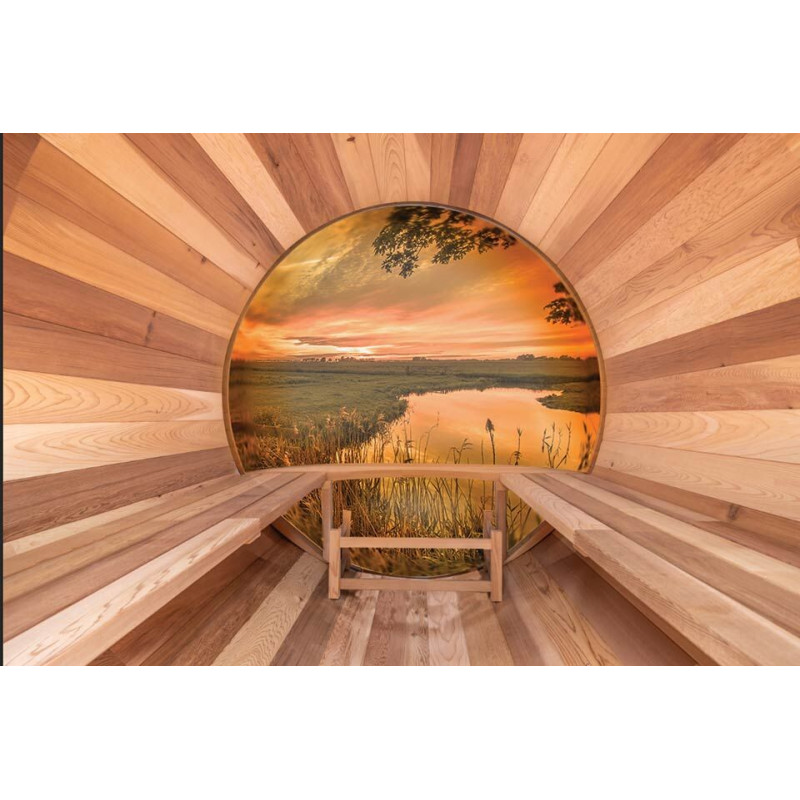 Barrel Sauna Panorama 1800 | Sauna Extérieur | Spa Promo