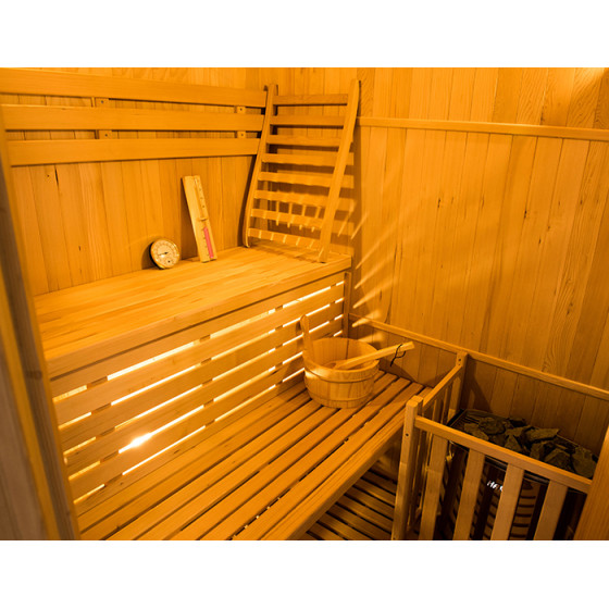 Sauna Vapeur angulaire Zen 3 places | Sauna Extérieur
