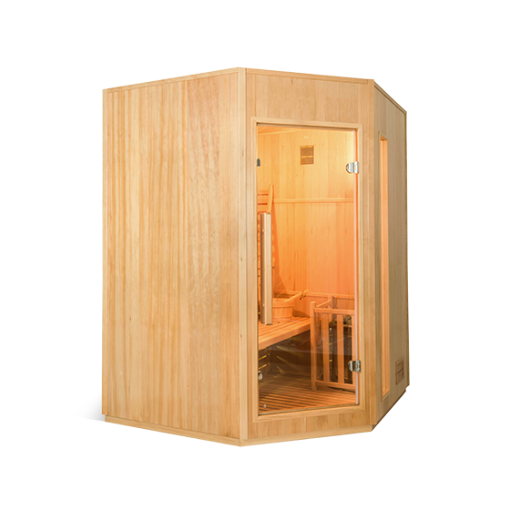 Sauna Vapeur angulaire Zen 3 places | Sauna Extérieur