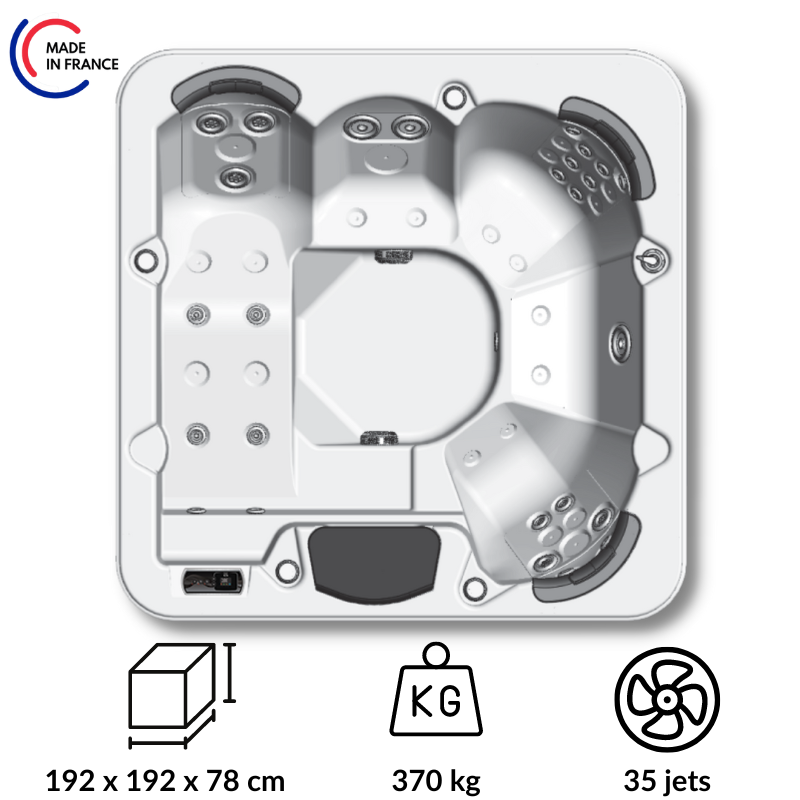 Spa rigide extérieur 5 places - Azur - RELAX SPA - Spa Français