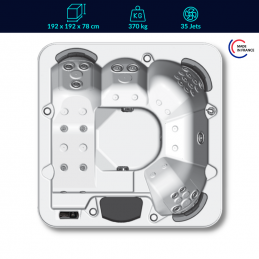 Spa rigide extérieur 5 places - Azur - RELAX SPA - Spa Français