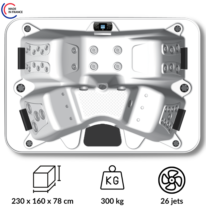 Achat Spa 3 places - Intérieur ou extérieur -  Fabrication Française Achat Spa 3 places - Intérieur ou extérieur -  Fabrication Française