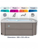 Spa type jacuzzi Sofia 4 places 102 jets - Spa Balnéo rigide | Spa Promo Spa type jacuzzi Sofia 4 places 102 jets - Spa Balnéo rigide | Spa Promo