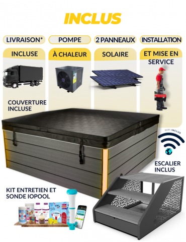 Spa 5 places California ULTIMATE  avec pompe à chaleur et panneaux solaire