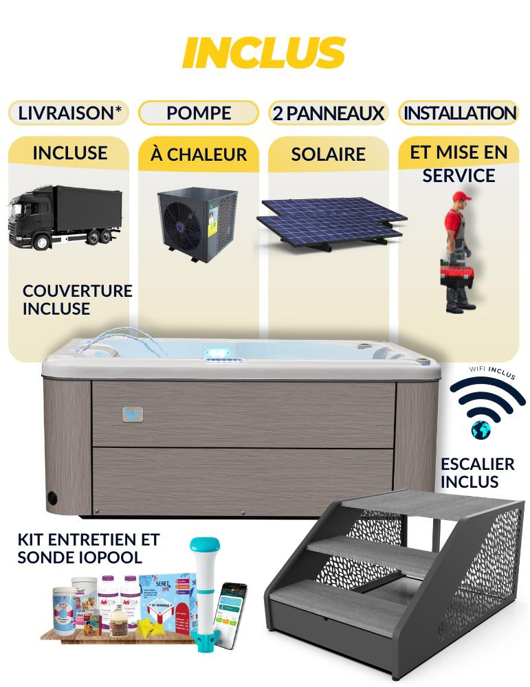 Spa 4 places Sofia ULTIMATE 102 jets - Spa Balnéo rigide | Spa Promo