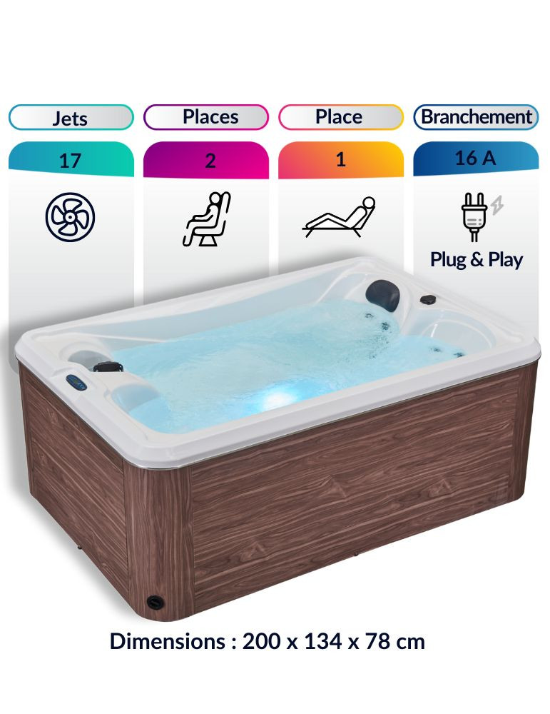 Spa 3 places type Jacuzzi Saint-Tropez | Spa Balnéo | Spa Promo