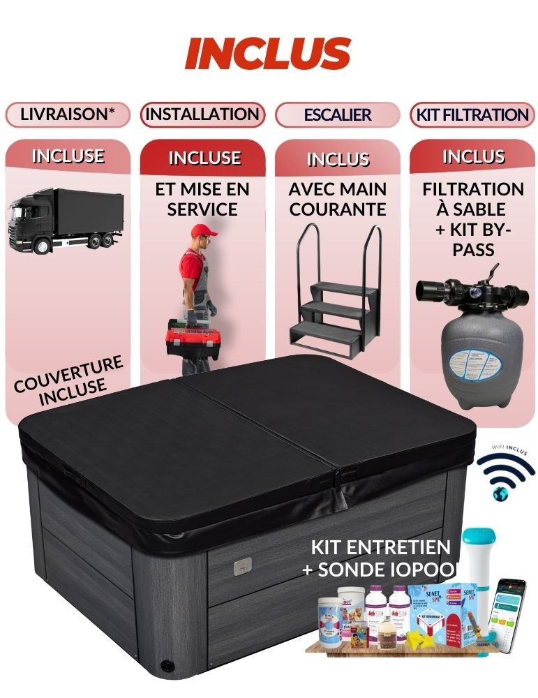 Spa 4 places Sofia Pro - Clé en main pour gîtes et locations saisonnières