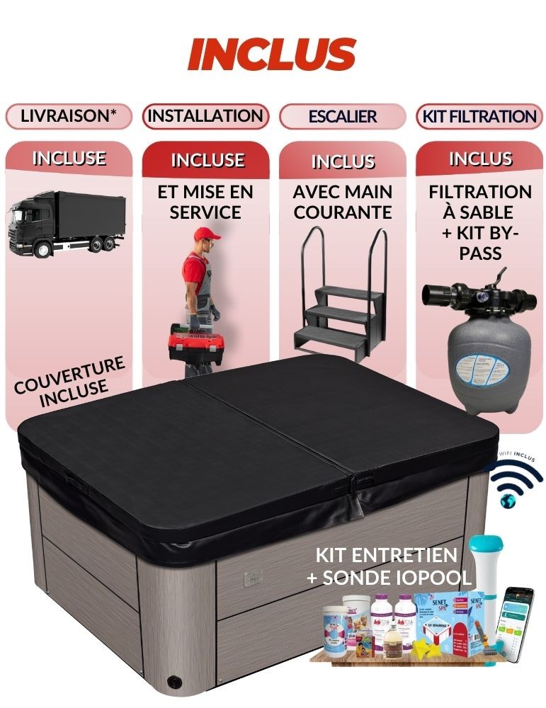 Spa 4 places Sofia Pro - Clé en main pour gîtes et locations saisonnières Spa 4 places Sofia Pro - Clé en main pour gîtes et locations saisonnières