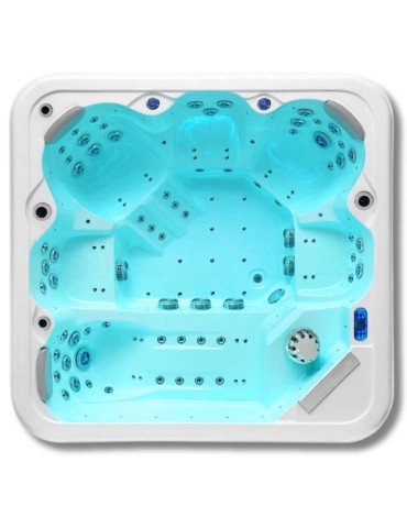 Spa 6 places Malibu – Hydromassage, bien-être et chromathérapie