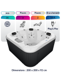 Spa 5 places | Eco 5 RS  | Plug & Play | économique et facile à installer