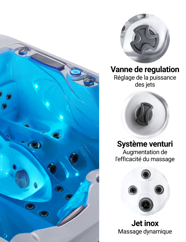 Spa 3 places Wellness 325 – Spa balnéo compact | Spa Promo