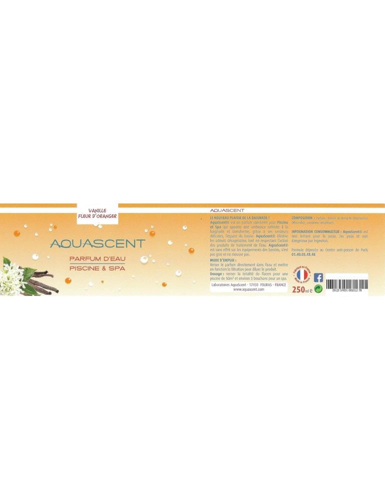 Parfum pour spa VANILLE - FLEUR D' ORANGER
