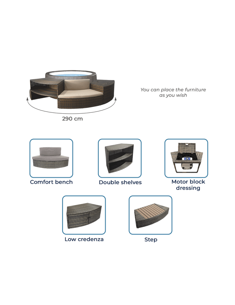 Spa Semi Rigide - Vita 6 places mobilier inclus
