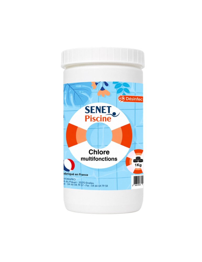 Chlore multifonctions en pastille de 250g