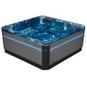 Spa Floride PREMIUM - 5 places - couleur bleue - vue de coté - leds allumées