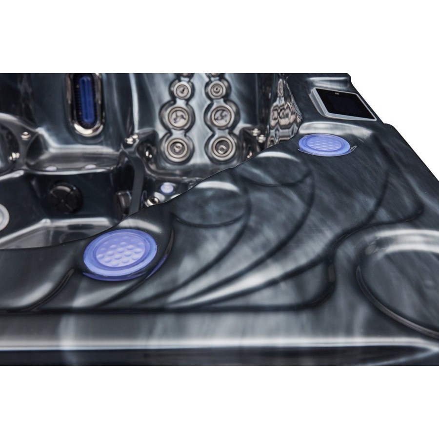 Spa Floride PREMIUM - 5 places - couleur noir - zoom détails du spa Spa Floride PREMIUM - 5 places - couleur noir - zoom détails du spa